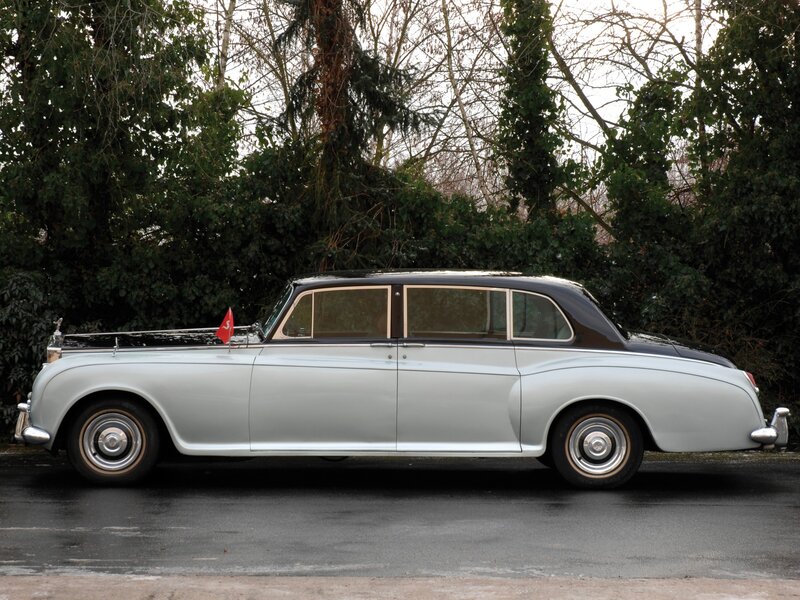 Classic silver Bentley sedan