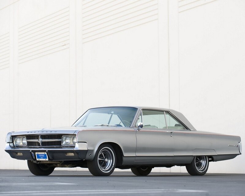 Classic silver Chrysler coupe