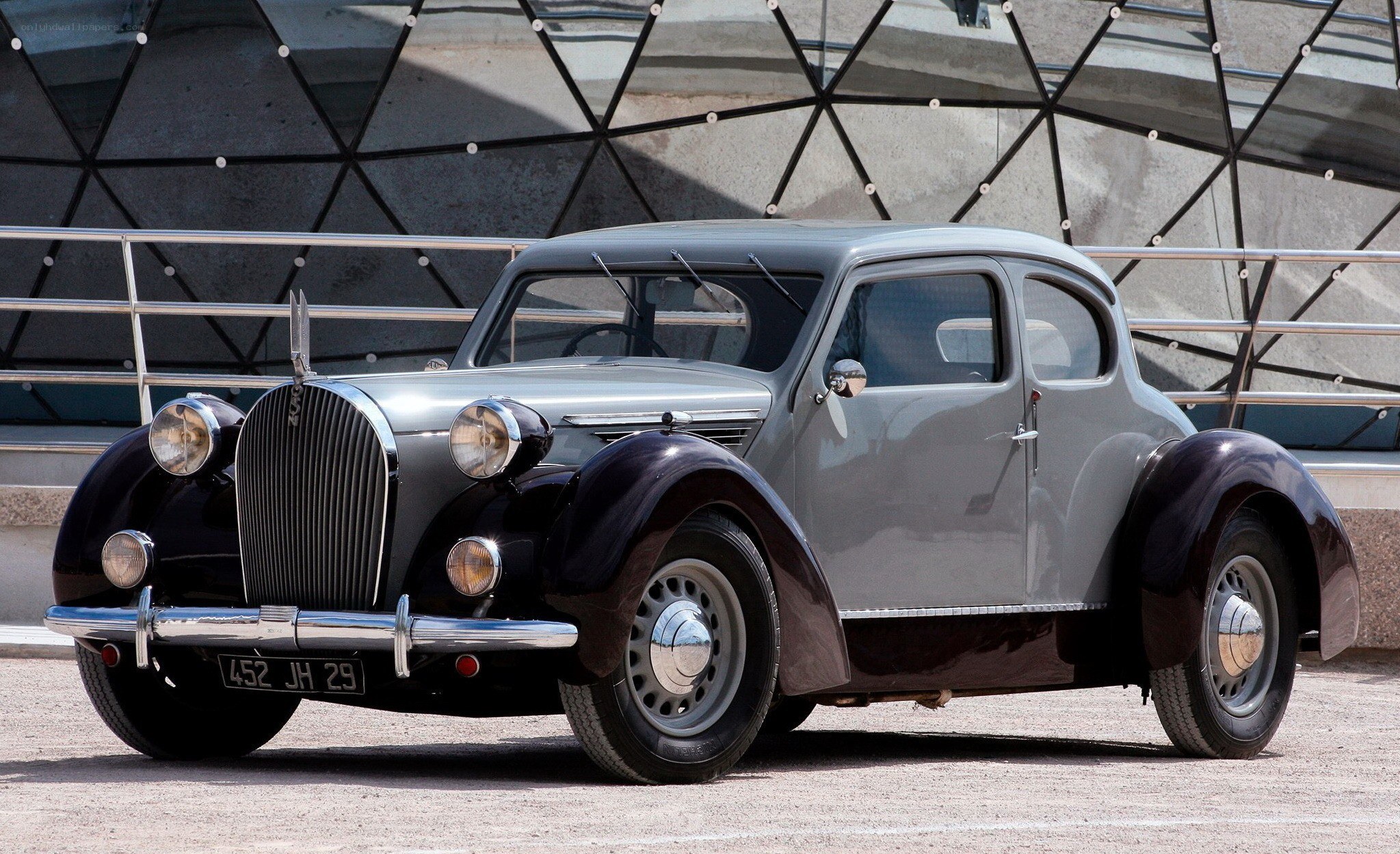 Classic silver coupe car