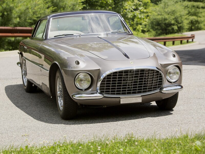 Classic silver Ferrari sports car