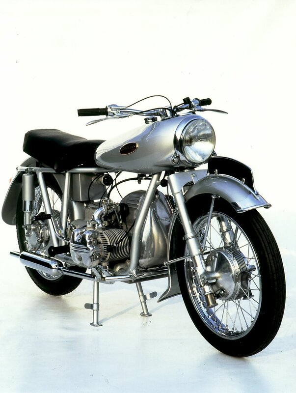 Classic silver motorcycle