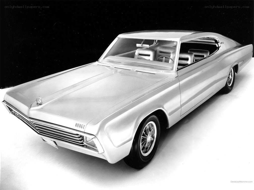 Classic silver muscle car