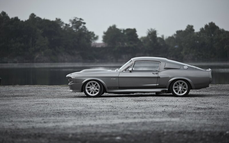 classic silver muscle car