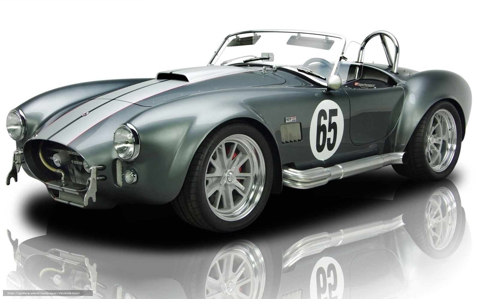 Classic silver race car