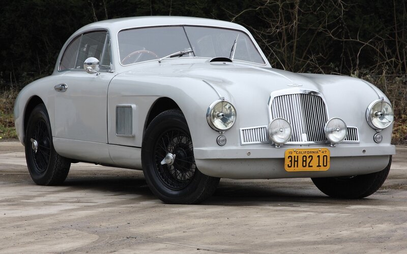 Classic silver sports car