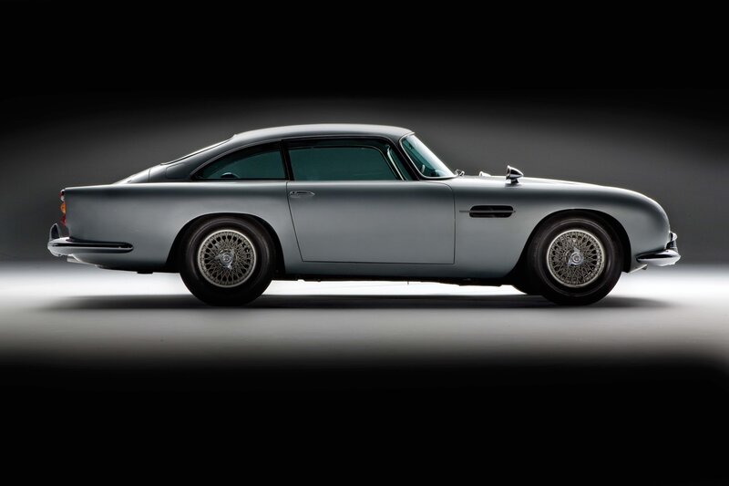 Classic silver sports car