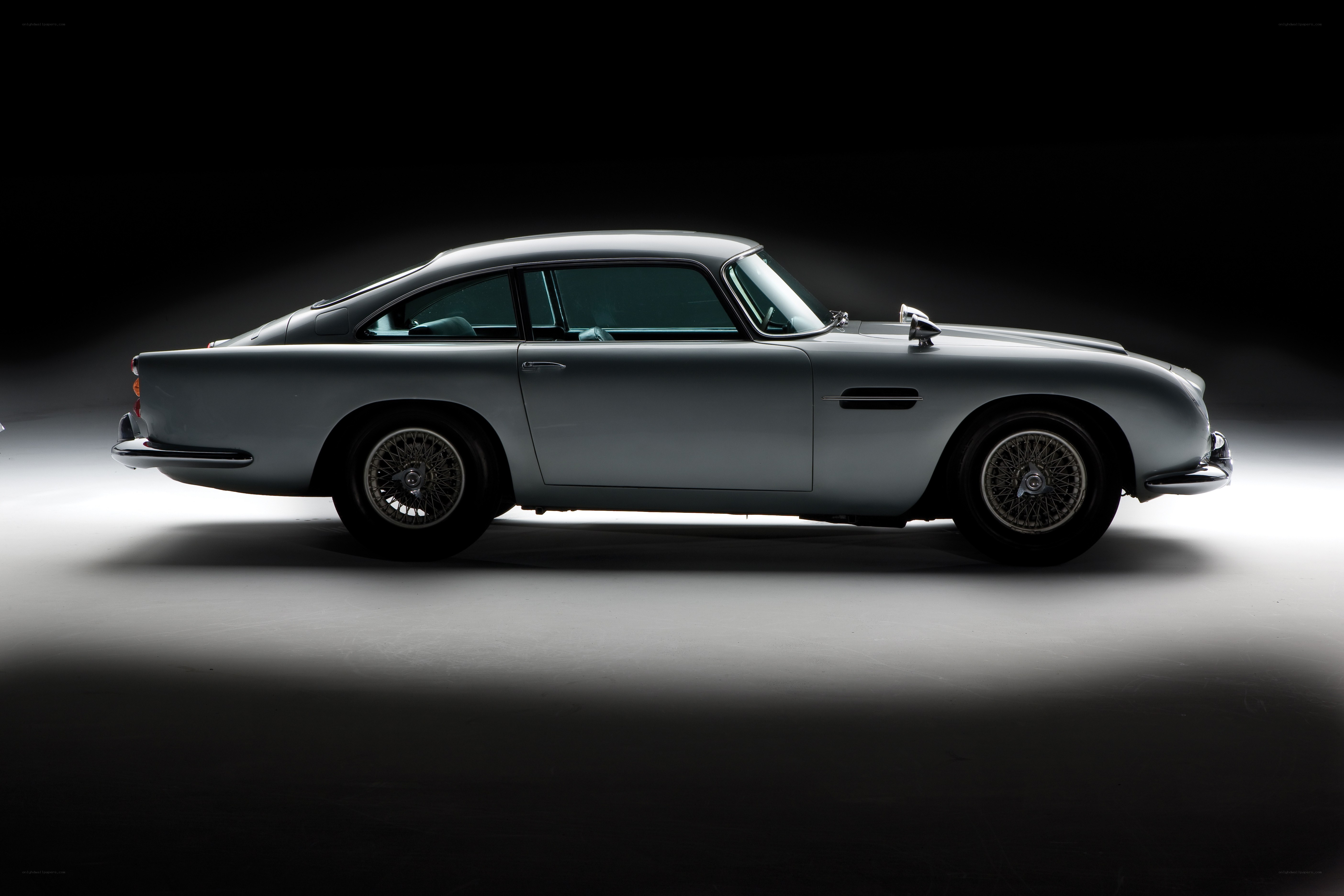Classic silver sports car