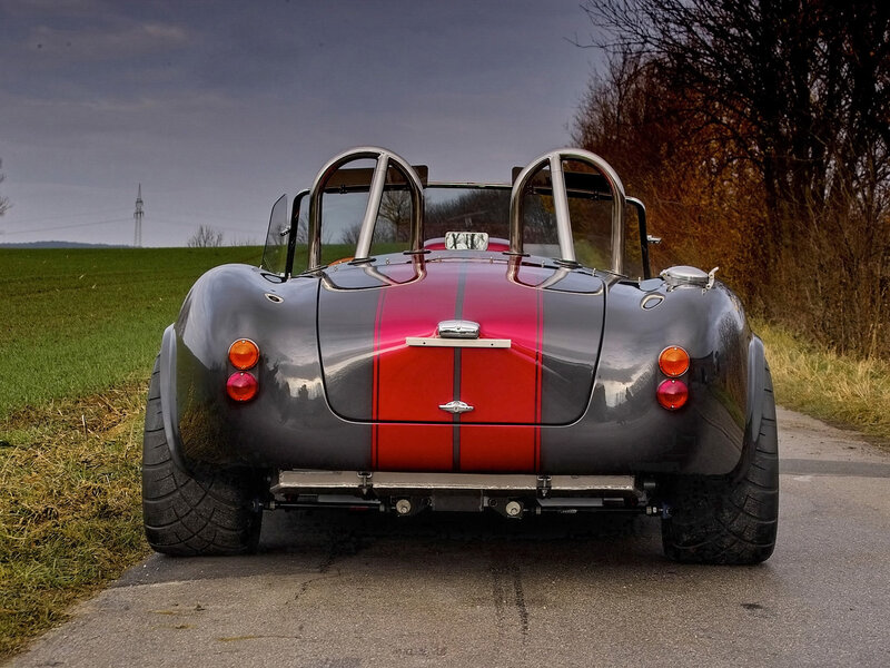 classic sports car rear view