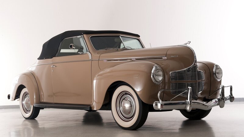 Classic tan convertible car