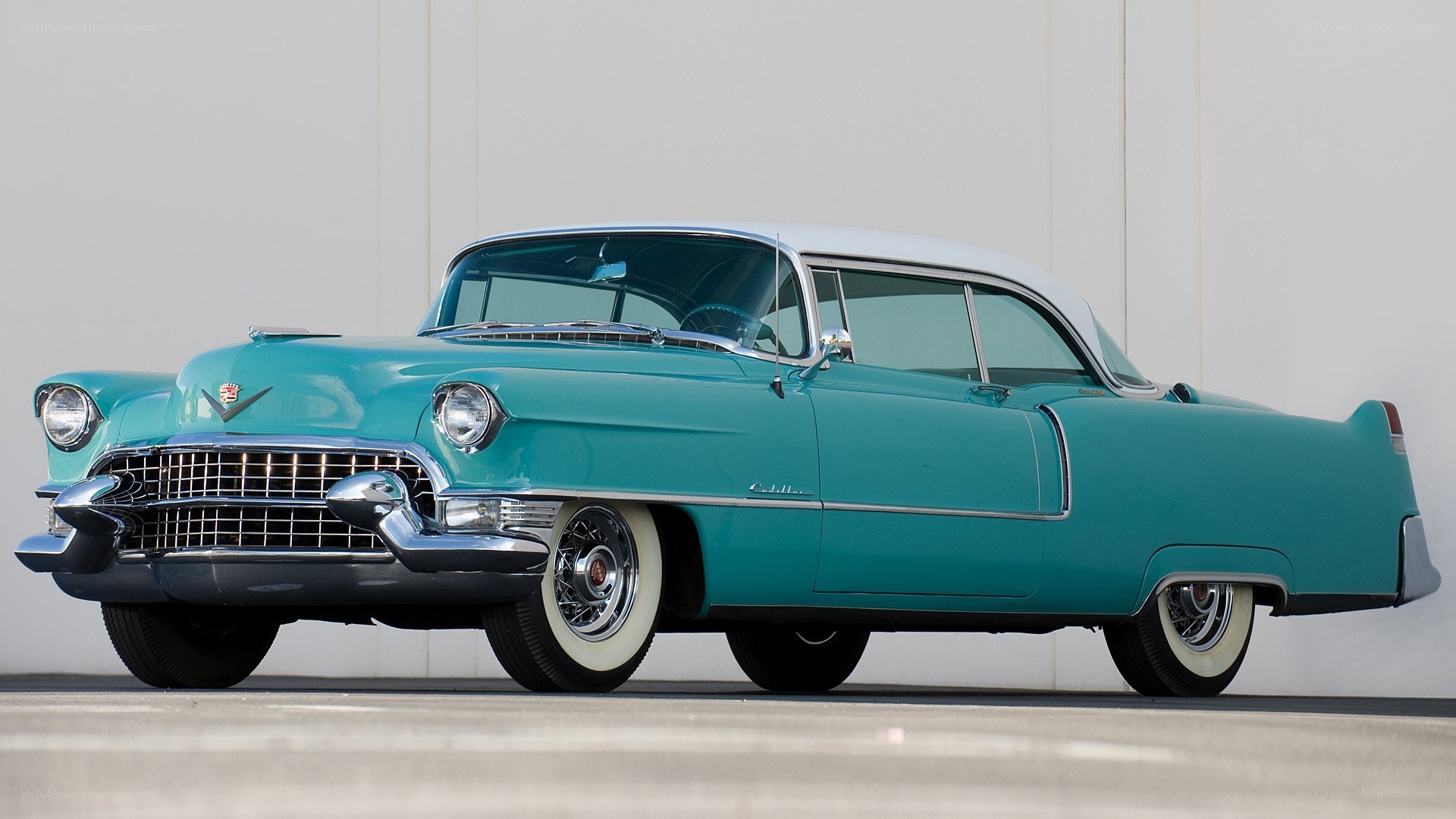 Classic teal Cadillac car