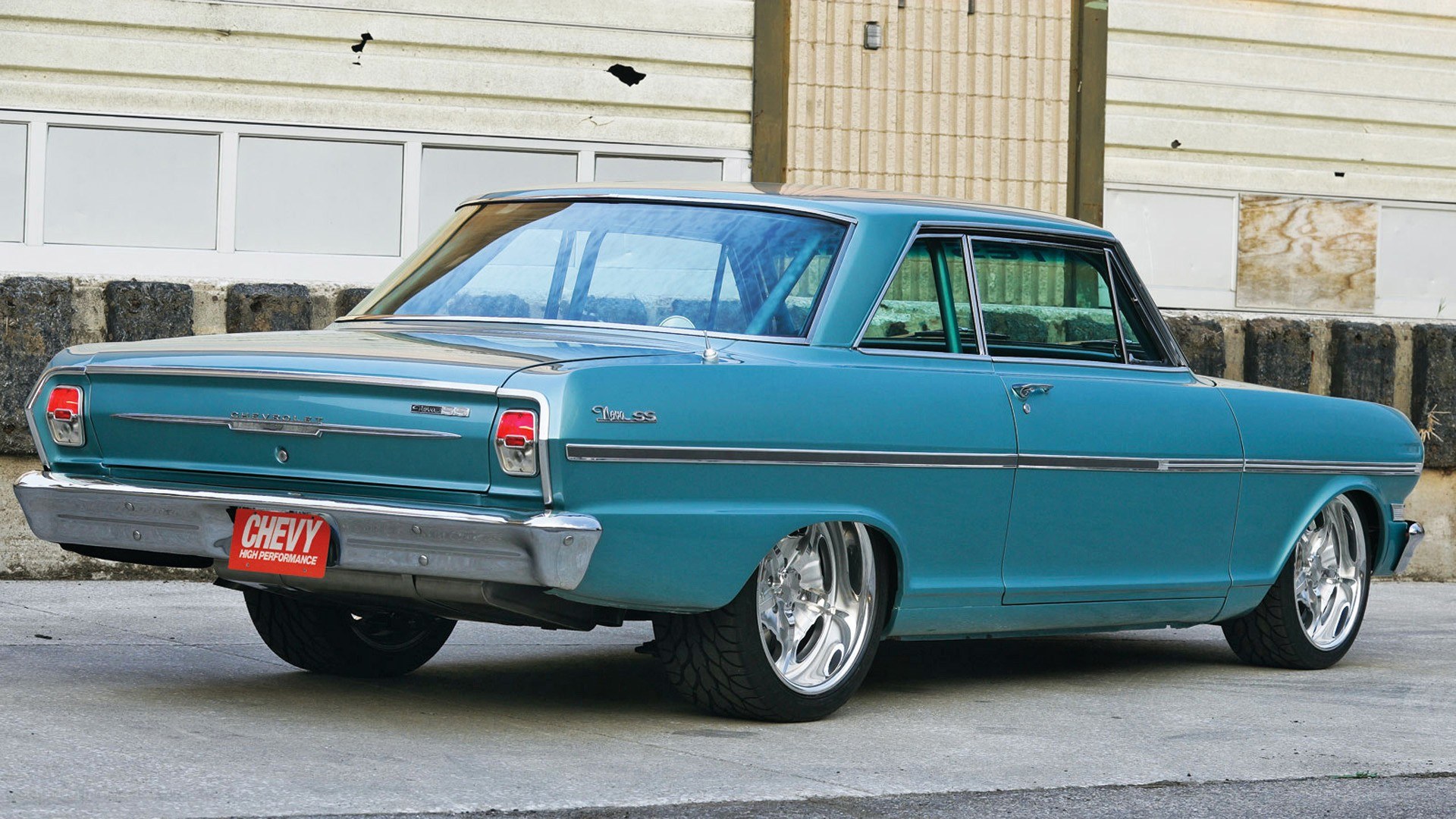 Classic teal Chevrolet Nova SS