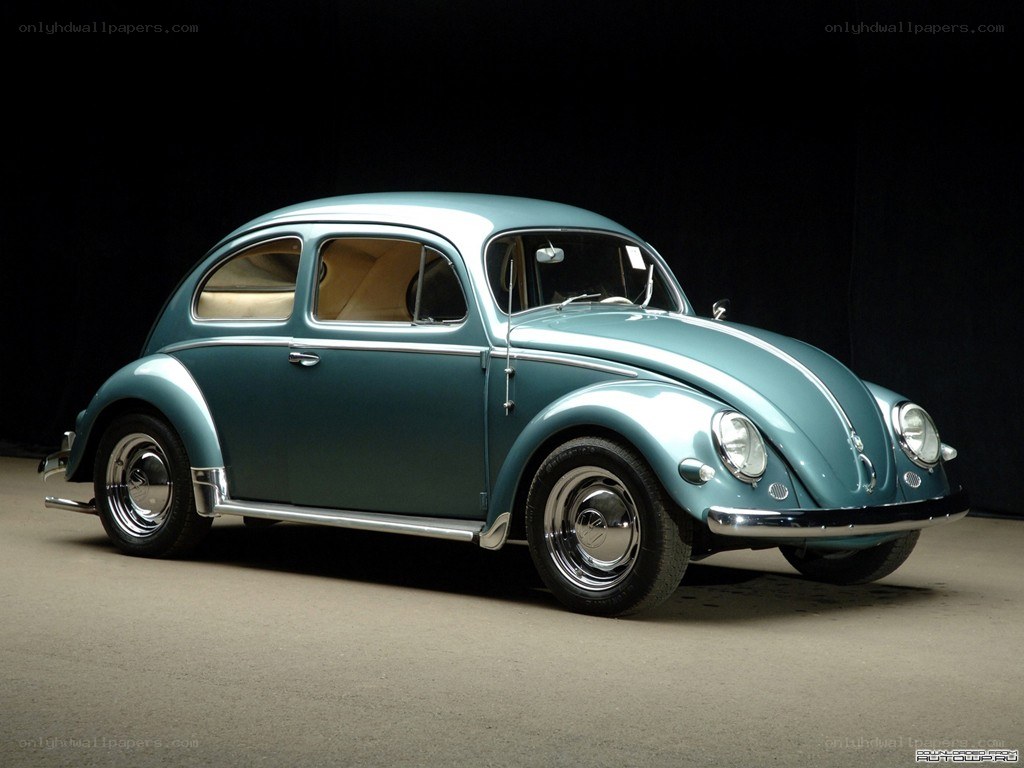 Classic teal Volkswagen Beetle