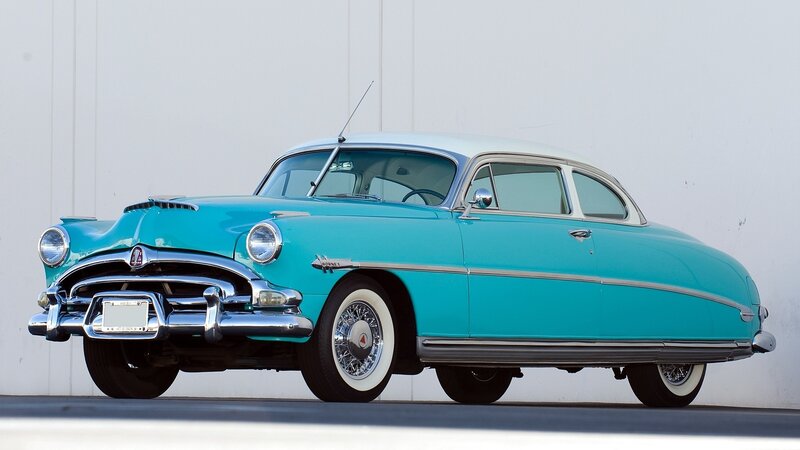 Classic turquoise car