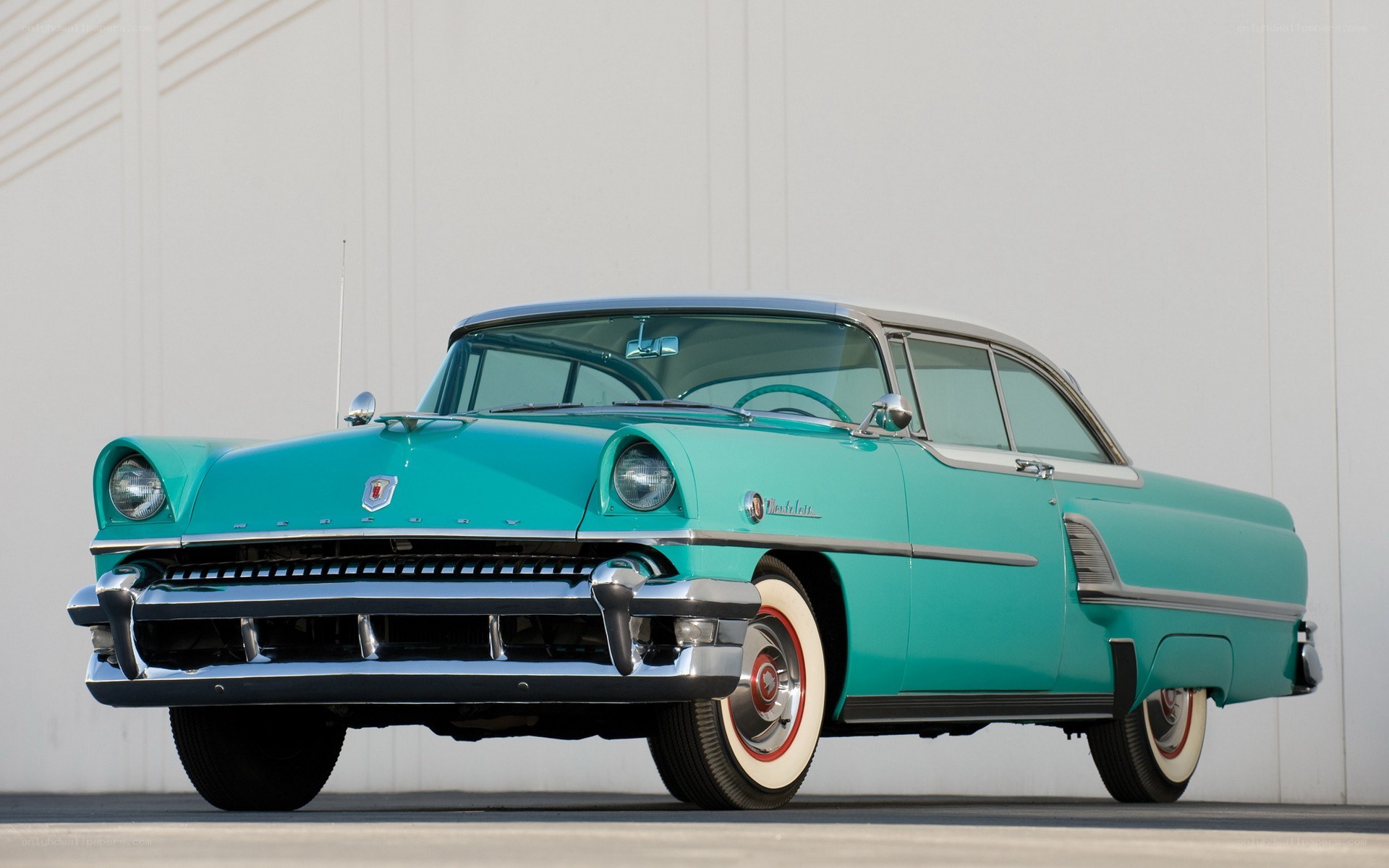 Classic turquoise car