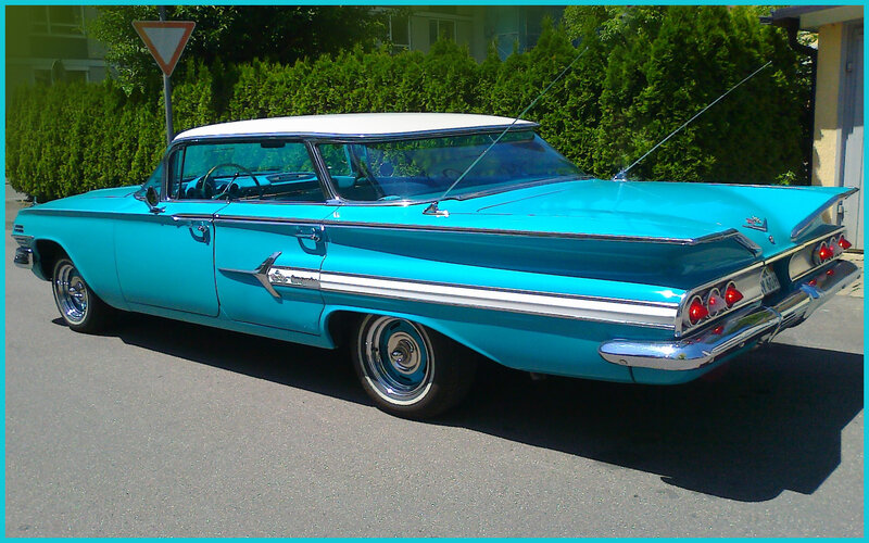 Classic Turquoise Car — Cyan