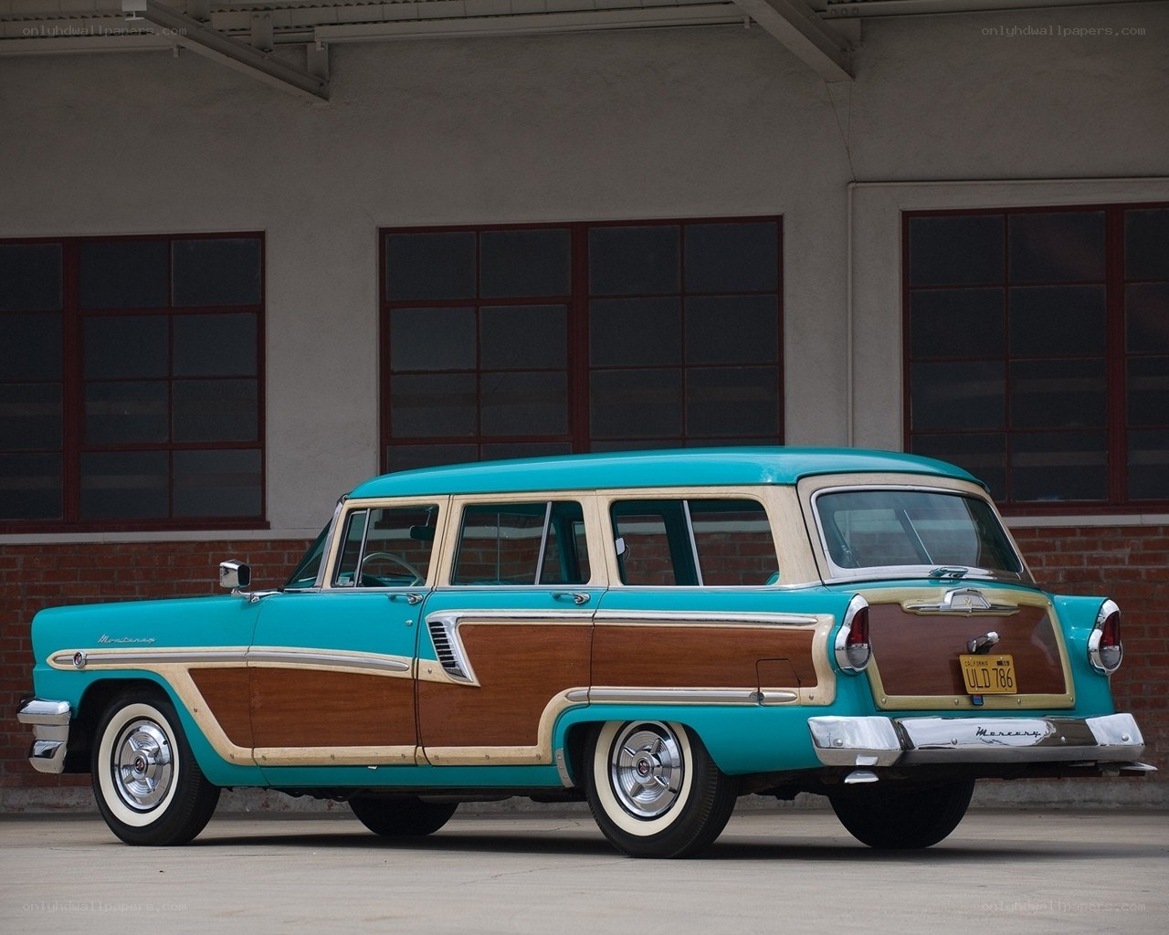 Classic turquoise station wagon