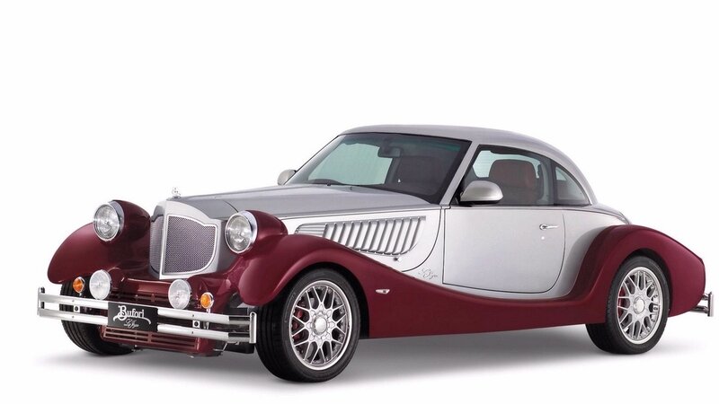 Classic two-tone sports car