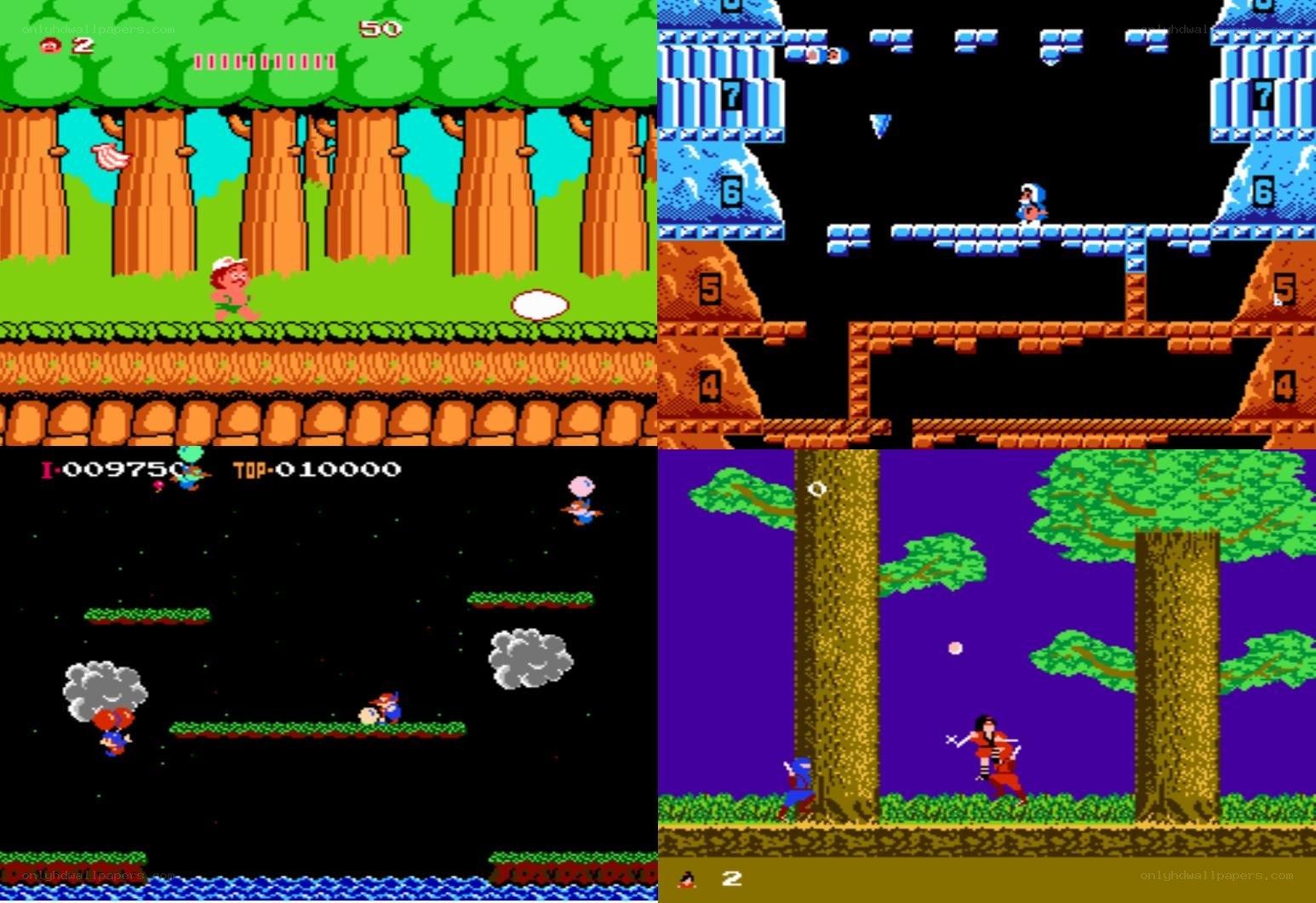 Classic video game screenshots