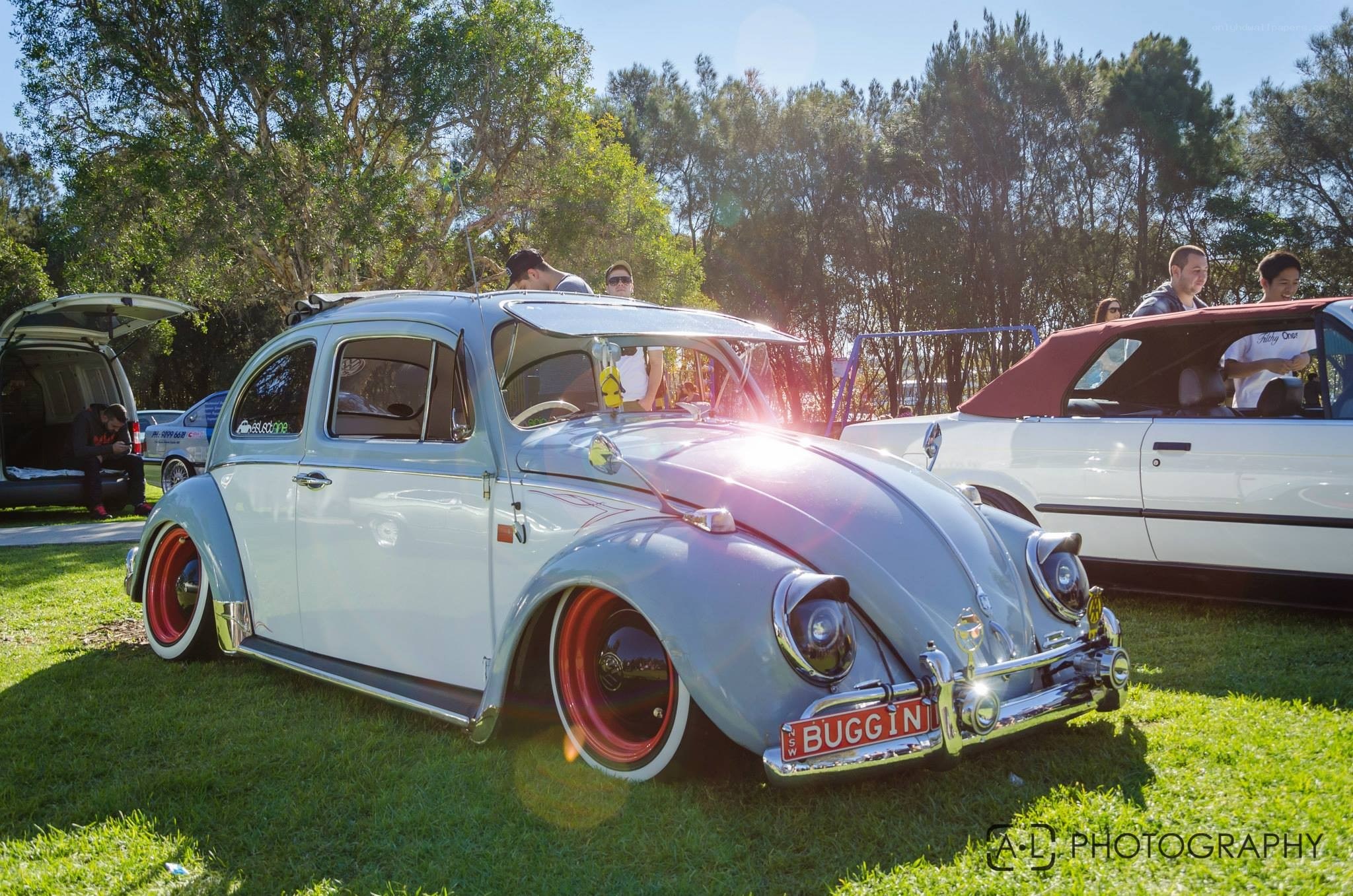 Classic VW Beetle at car show