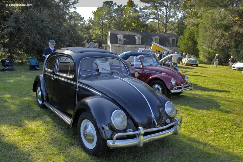 Classic VW Beetles at a car show