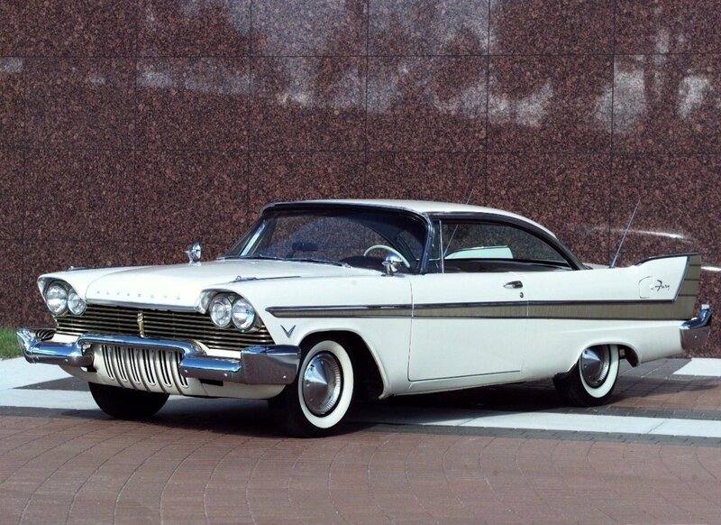 Classic white 1957 Plymouth Fury