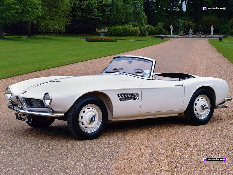 Classic white BMW roadster