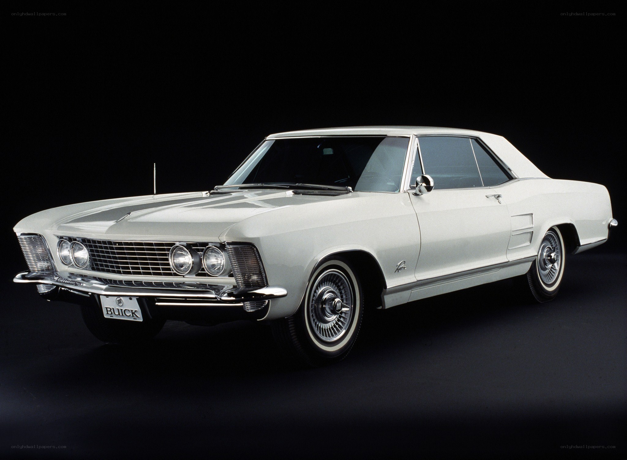 Classic white Buick Riviera