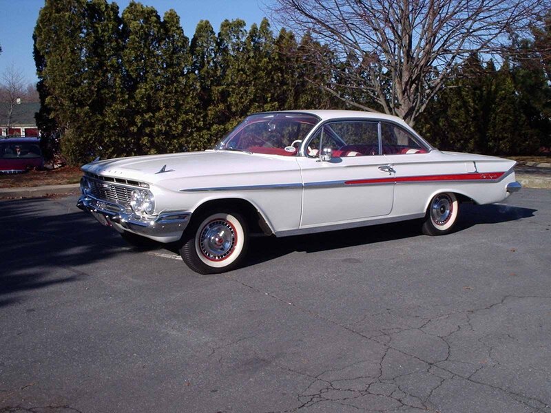 Classic white Chevrolet Impala