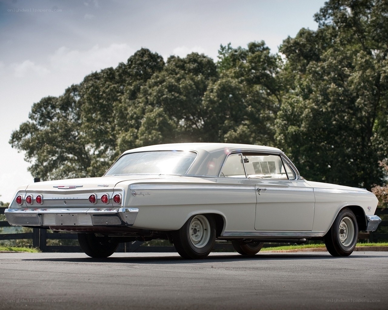 Classic white Chevrolet Impala