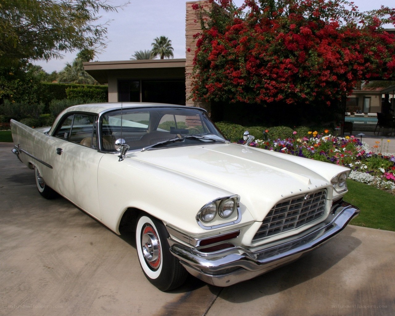 Classic white Chrysler car