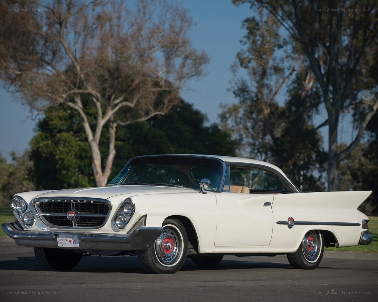 Classic white Chrysler car