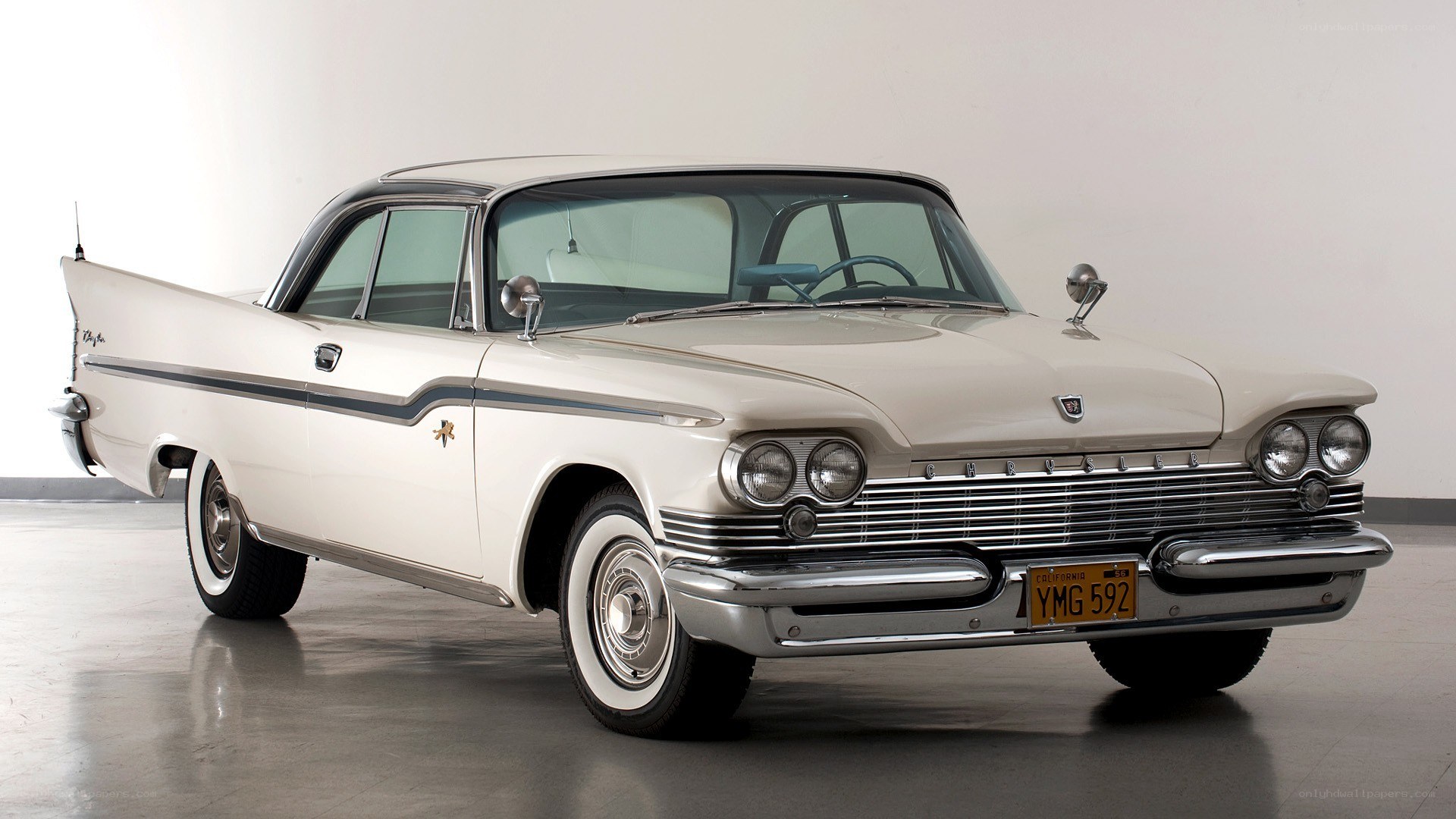 Classic white Chrysler car
