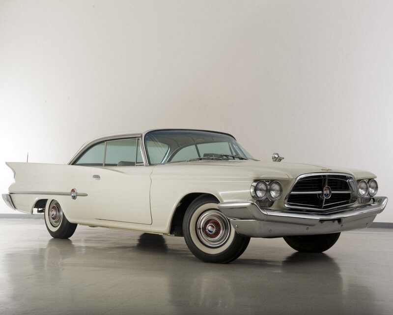 Classic white Chrysler coupe
