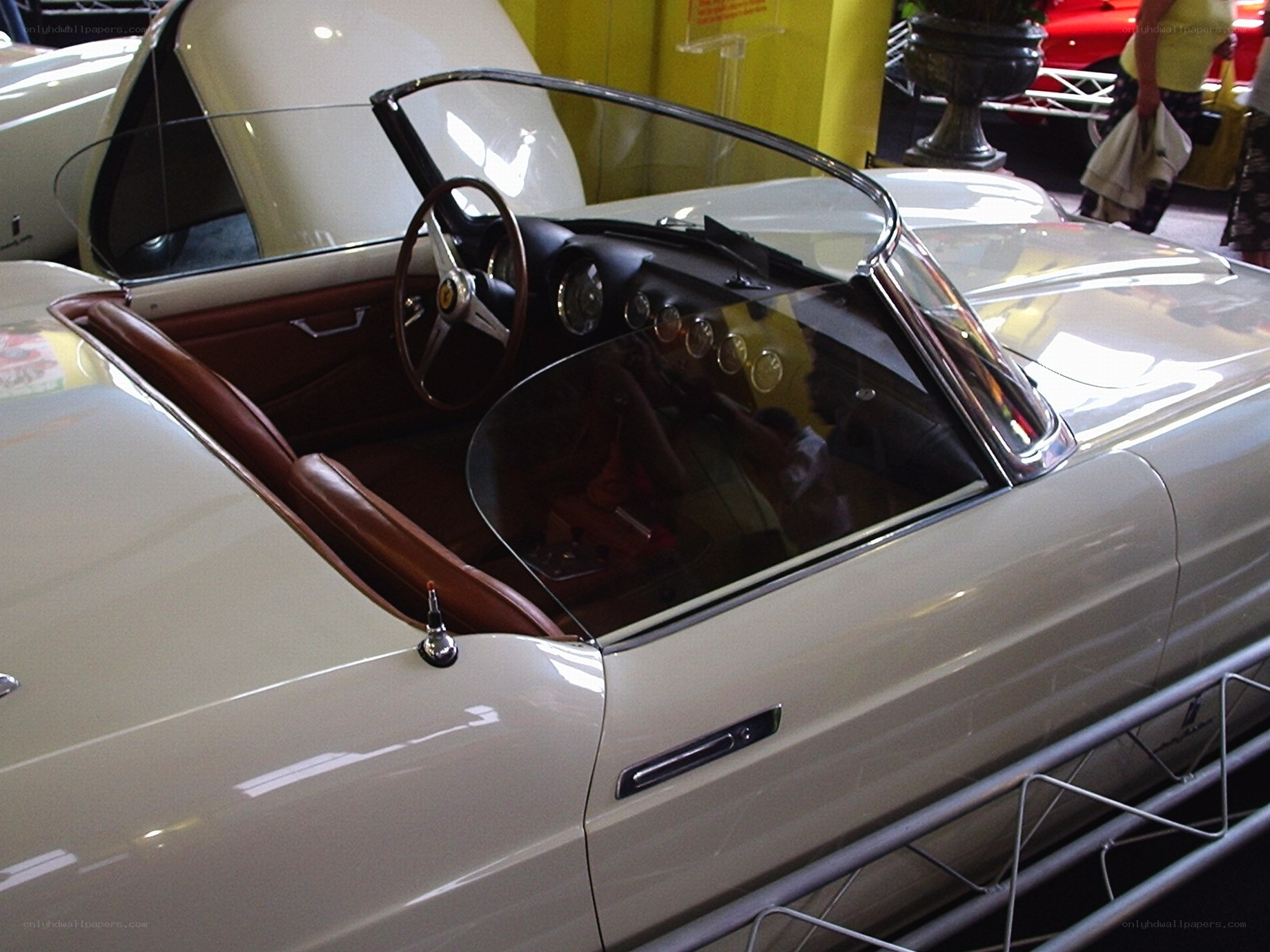 Classic white convertible car