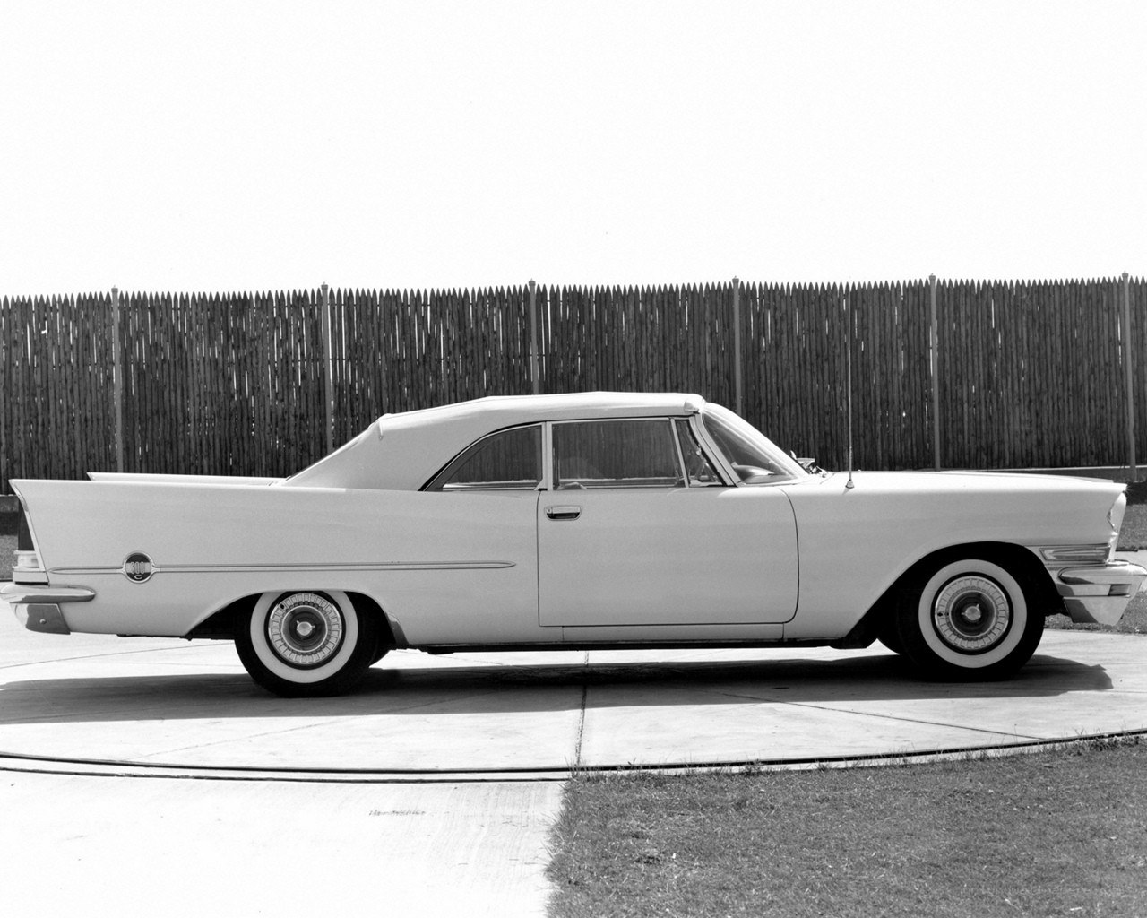 Classic white convertible car