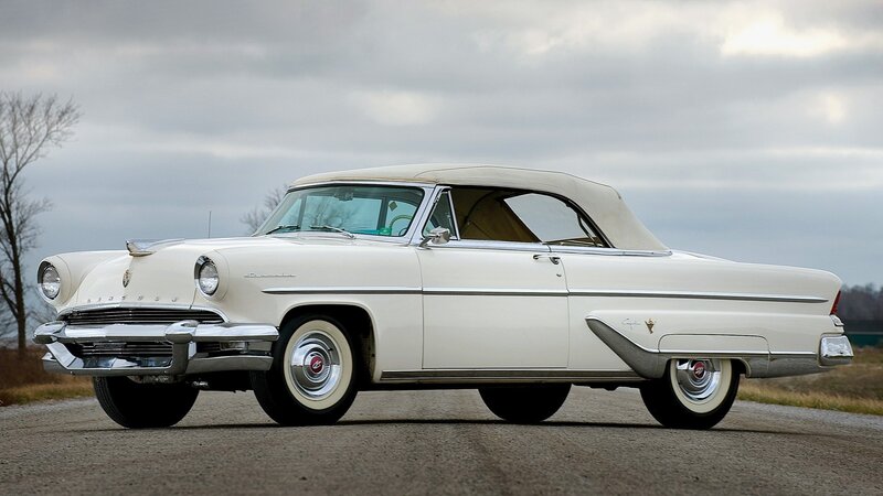 Classic white convertible car