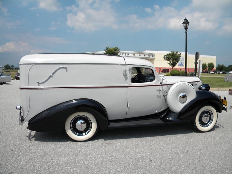 Classic white delivery van