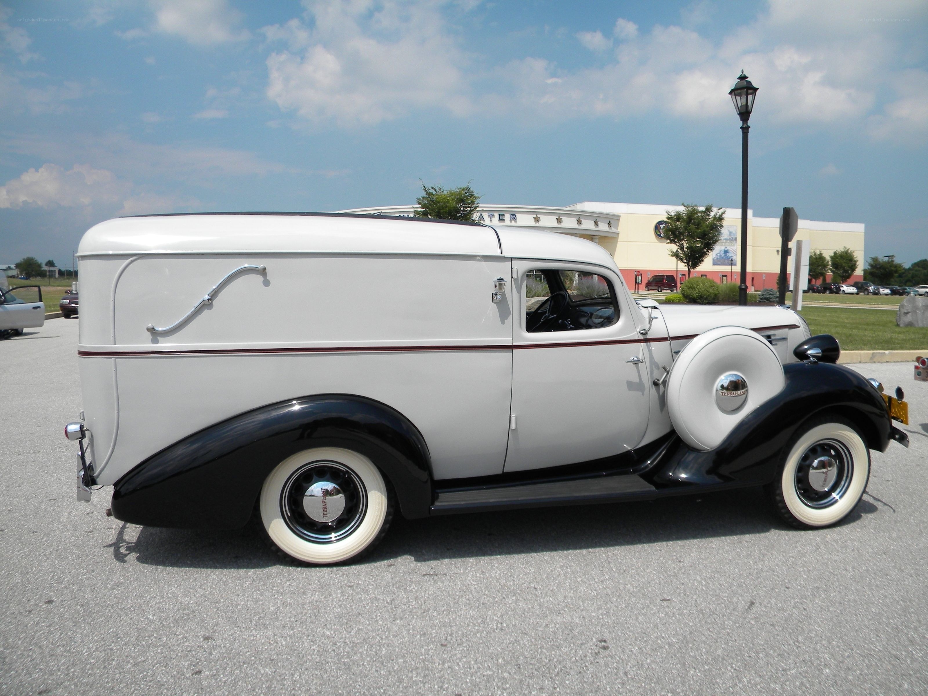 Classic white delivery van