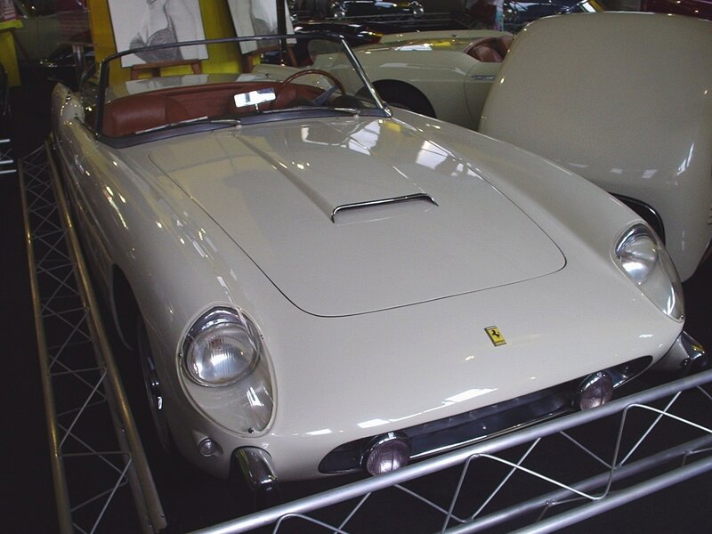 Classic white Ferrari sports car