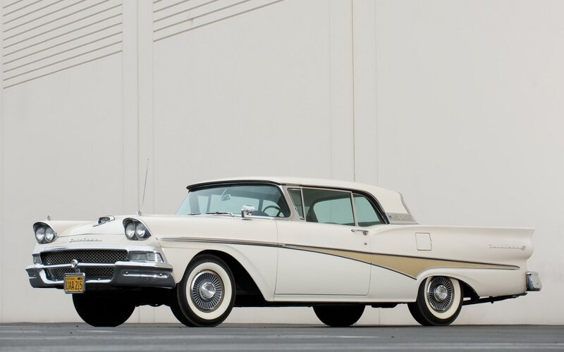 Classic white Ford Skyliner