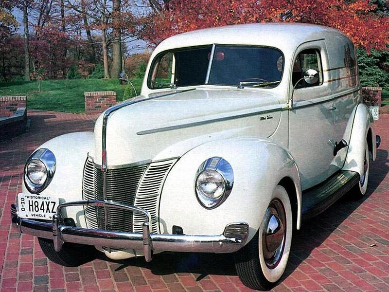 Classic white Ford truck