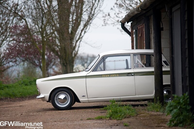 Classic white Lotus race car