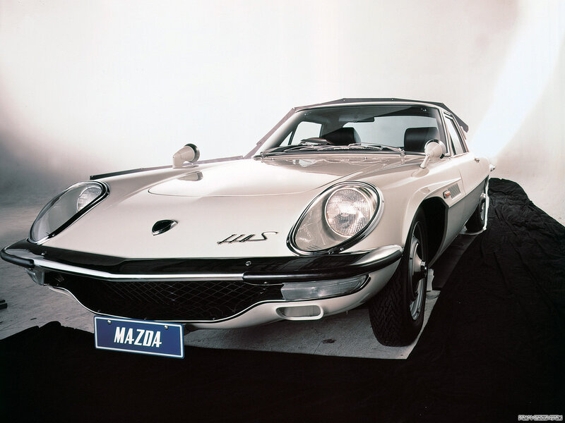Classic white Mazda sports car
