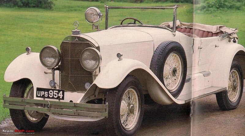 Classic white Mercedes-Benz car