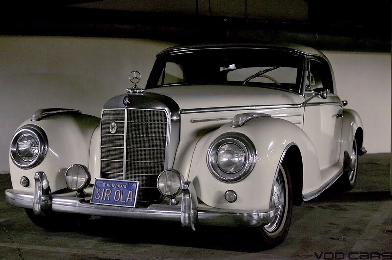 Classic white Mercedes-Benz car