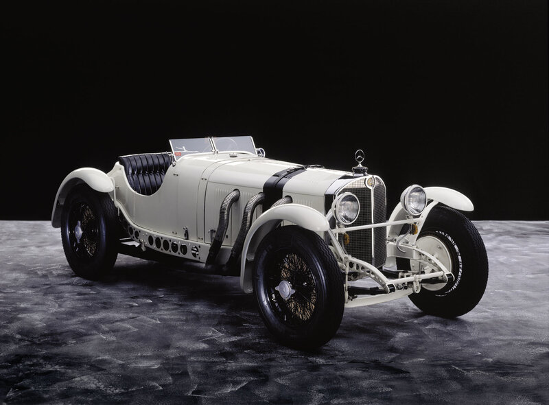 Classic white Mercedes-Benz race car