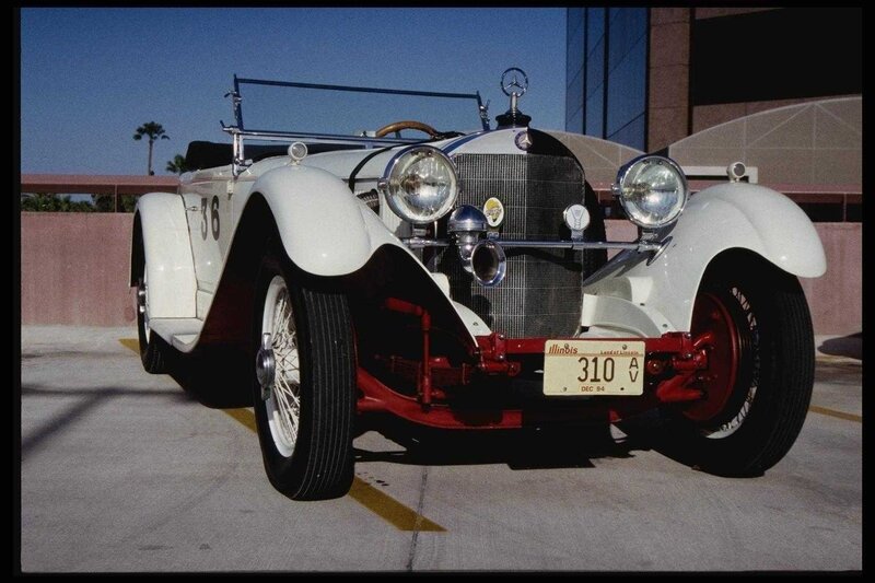 Classic white Mercedes-Benz race car