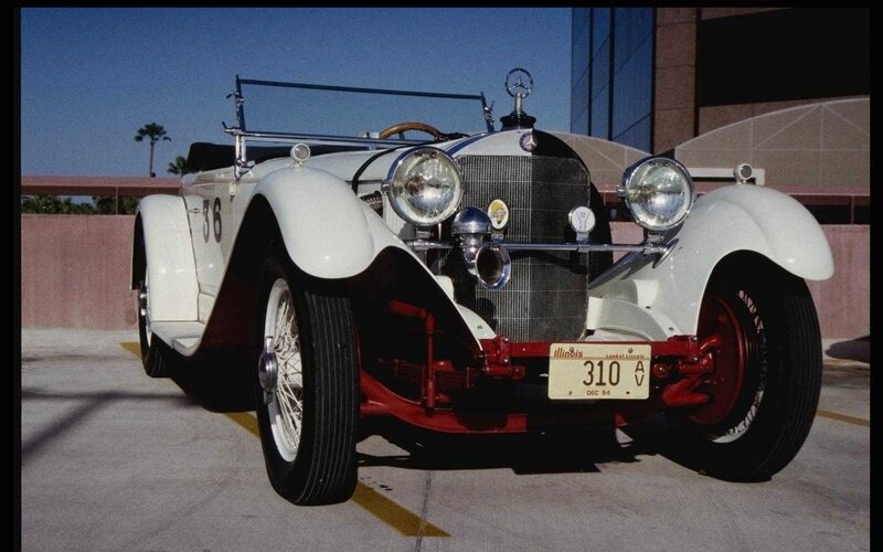 Classic white Mercedes-Benz race car