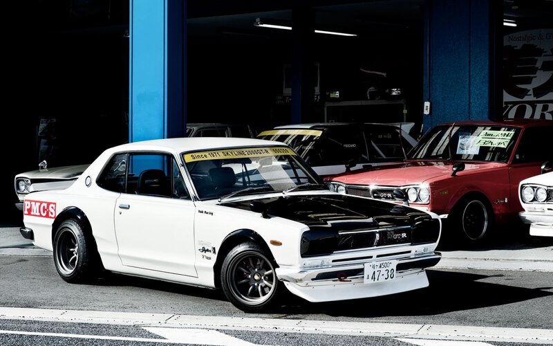 Classic white Nissan Skyline GT-R