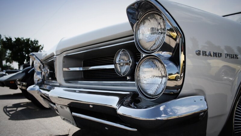Classic white Pontiac Grand Prix